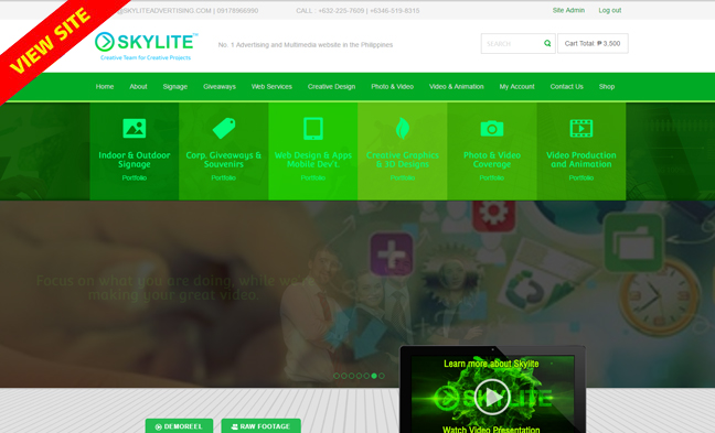 new ecommerce website of skylite