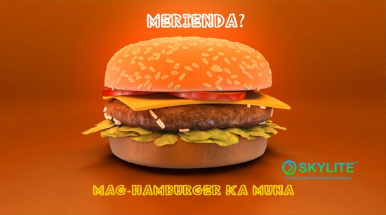3d animated hamburger 1