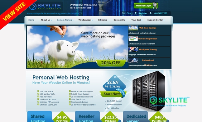 new ecommerce website of skylite hosting 1