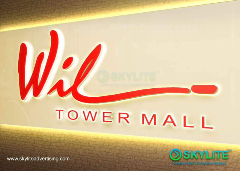 acrylic sign wil tower mall 1