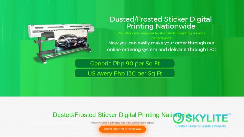 dusted frosted sticker printing 1