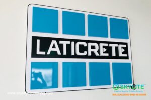 laticrete international logo stainless sign 4 1