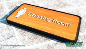 doorSigns dressing room wood laminates 2 1