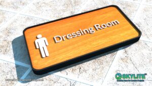 doorSigns dressing room wood laminates 3 1