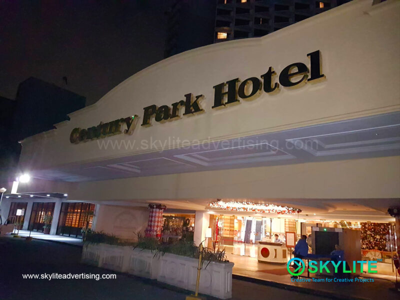 century park hotel brass sign philippines 6 1
