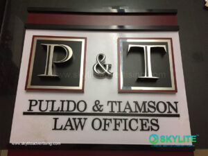 pulido and tiamson law office custom stainless sign philippines 5 1