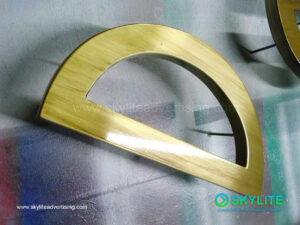 custom brass sign hairline finish 3 1