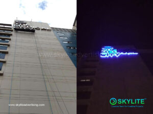 installation of the medical city stainless sign 5 1