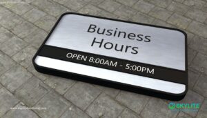 door sign 6 25x11 aluminum business hours0002 1