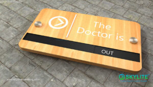 door sign 6 25x11 plyboard with formica doctor is in00002 1