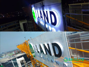 isoc land metal acrylic LED lighted sign 4 1
