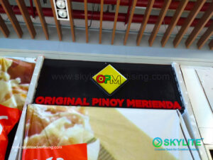 original pinoy merienda build up acrylic sign 3 1