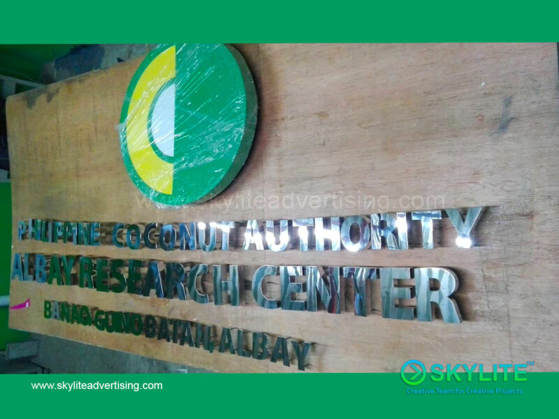 philippines coconut authority stainless sign 4 1