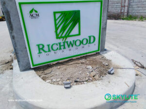 acm richwood townhomes custom metal sign 2 1