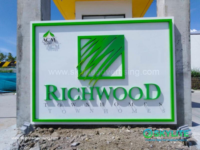 acm richwood townhomes custom metal sign 3 1