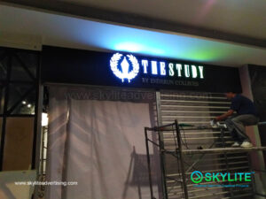 enderun colloges lighted sign with stainless 2 1