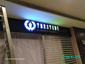 enderun colloges lighted sign with stainless 4 1