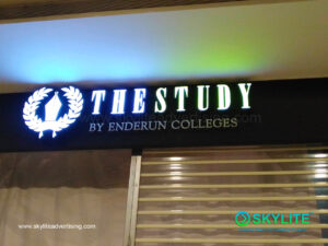 enderun colloges lighted sign with stainless 5 1
