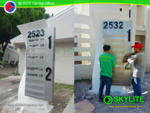 DOTr custom outdoor building directory and indoor signage 07 1