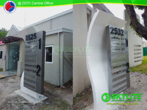 DOTr custom outdoor building directory and indoor signage 09 1