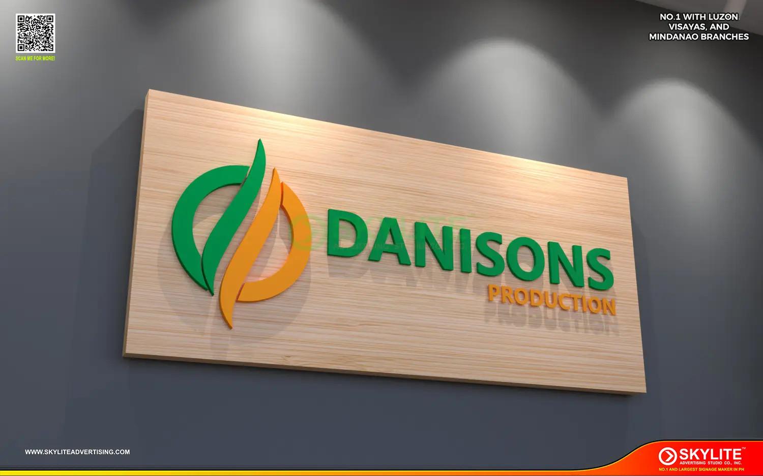 Company Lobby Sign with Backing and Cutout Letters - Image 4