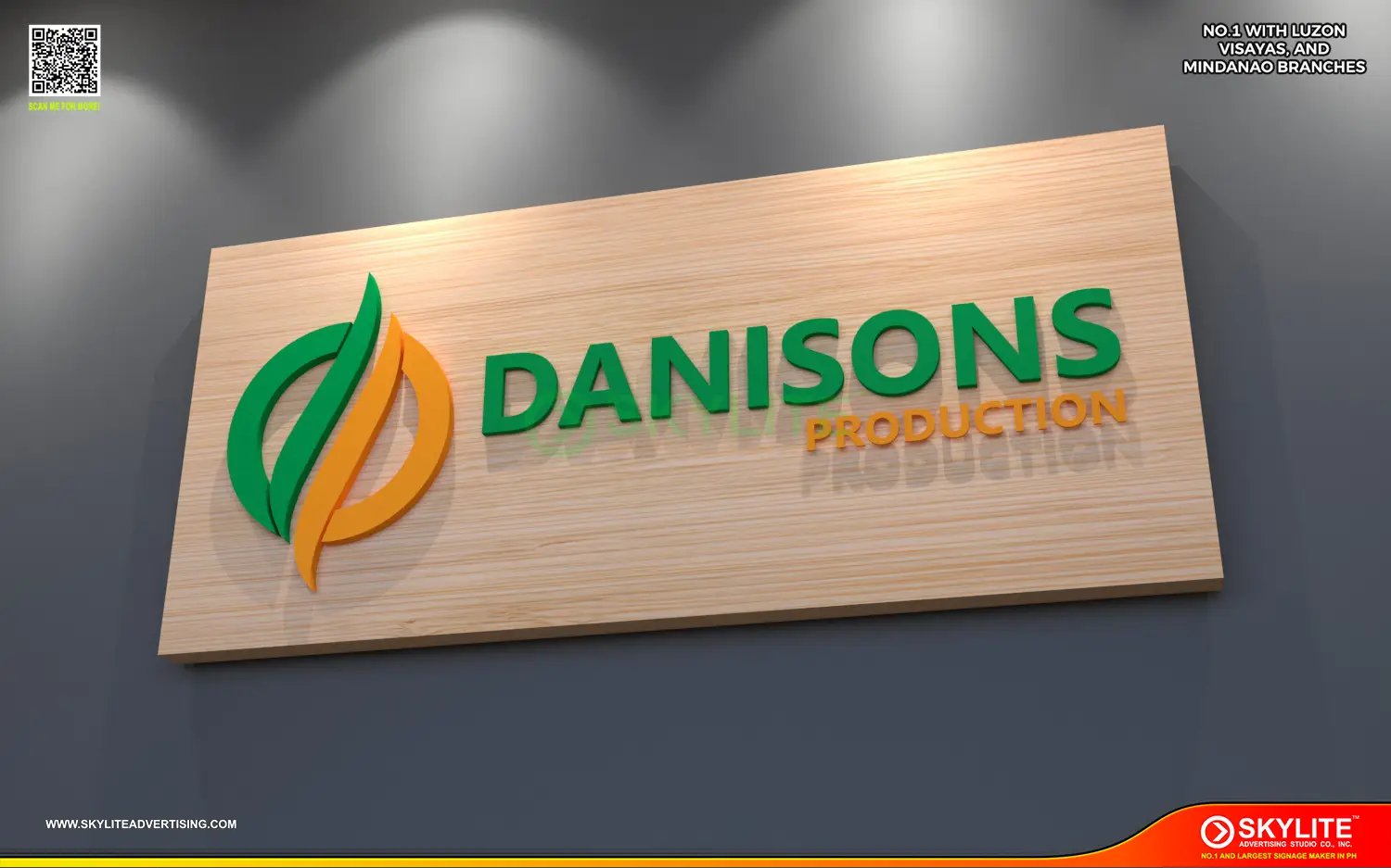 Company Lobby Sign with Backing and Cutout Letters - Image 3