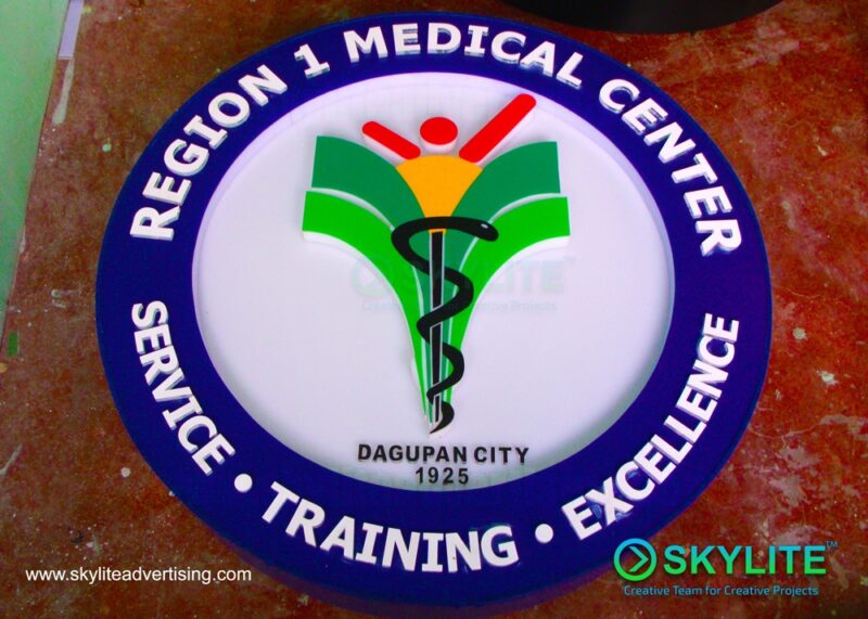 acrylic sign region 1 medical center 1