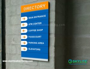directional sign for building directory 1