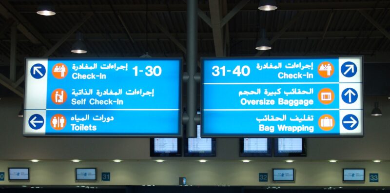 Hanging Acrylic Lightbox Directional Sign