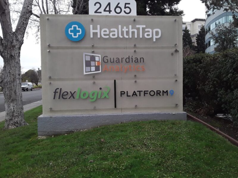 Concrete Monument Sign with Acrylic Panels