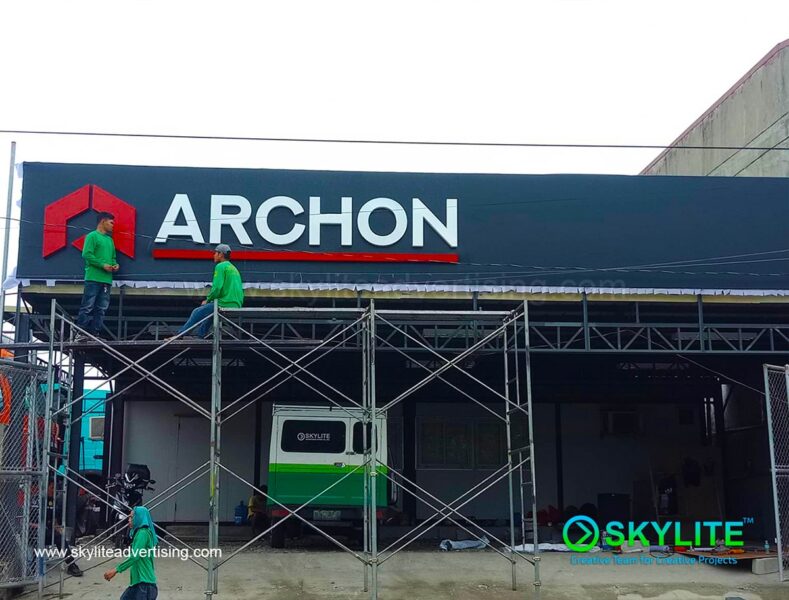 Lighted 3D Panaflex Sign
