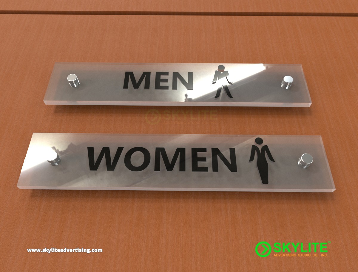 Acrylic Mens/Womens Restroom Sign