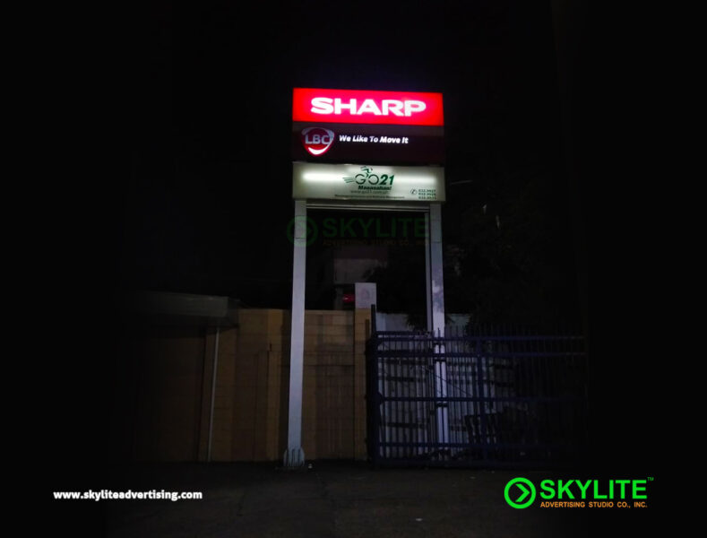 sharp pylon sign branding 8 1