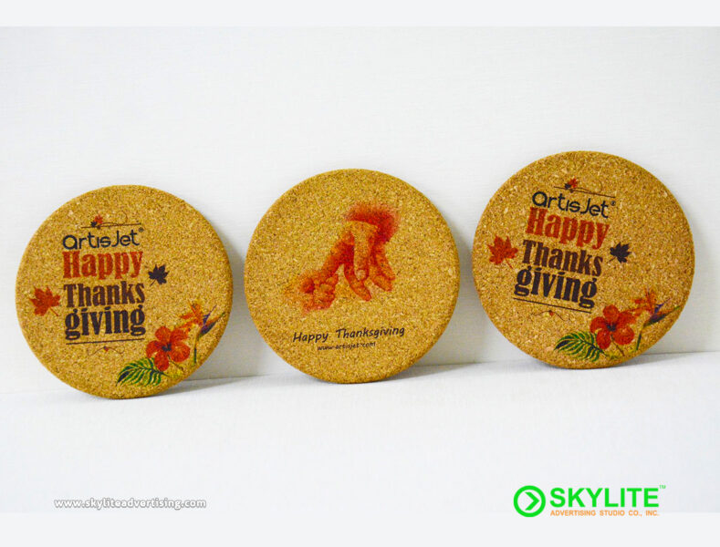 UV Printed Personalized Cork Coasters