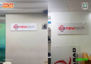 newtech acrylic sign
