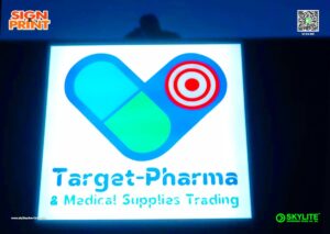 target pharma panaflex sign 2