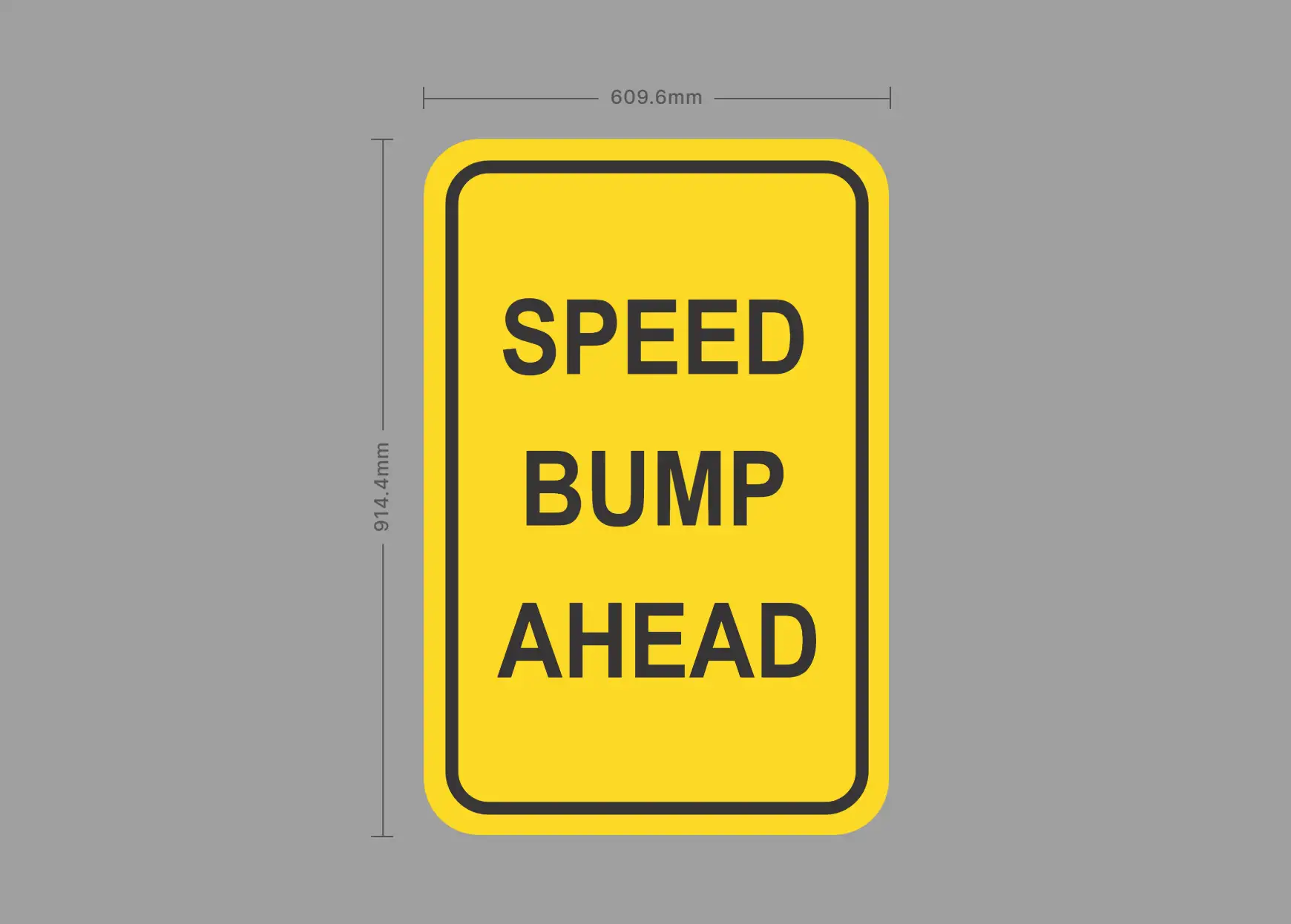Speed Bump Ahead Safety Sign