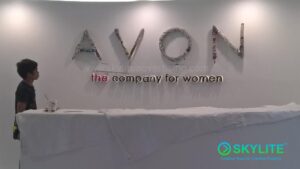 avon philippines metal backlit signage at main office 7