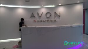 avon philippines metal backlit signage at main office 8