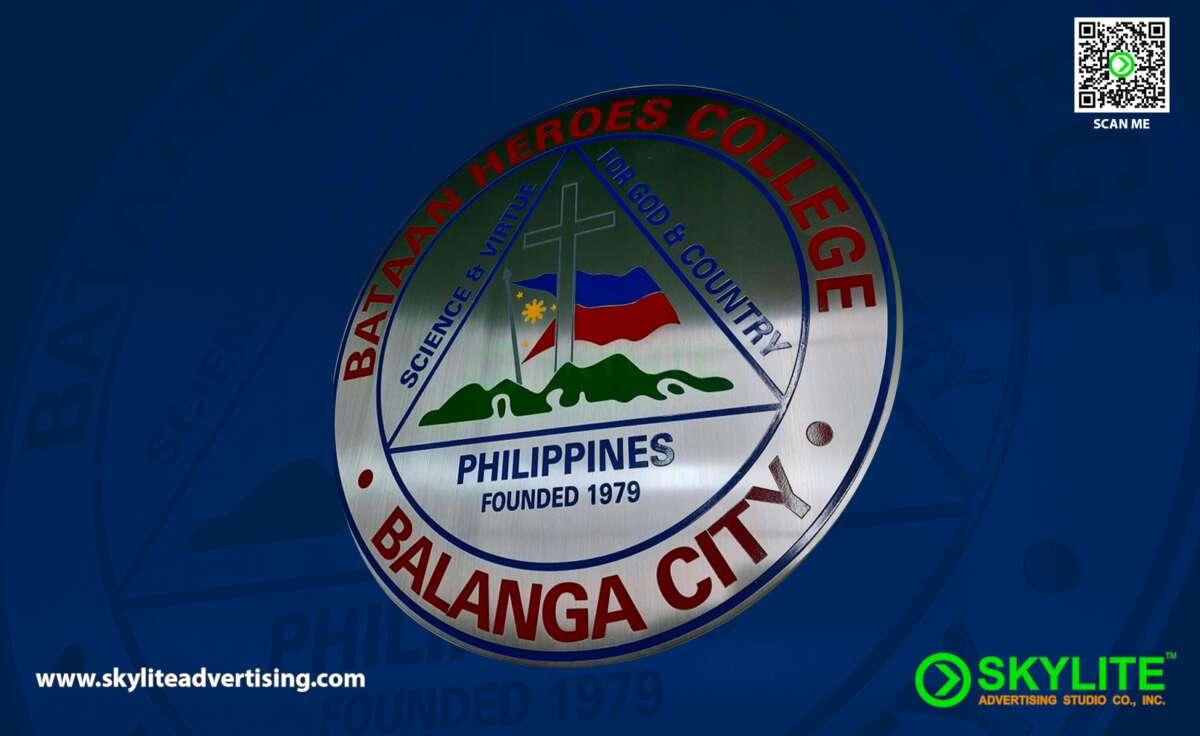 bataan heroes college stainless etching sign 1