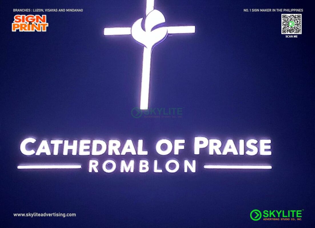 cathedral of praise acrylic signage romblon 01