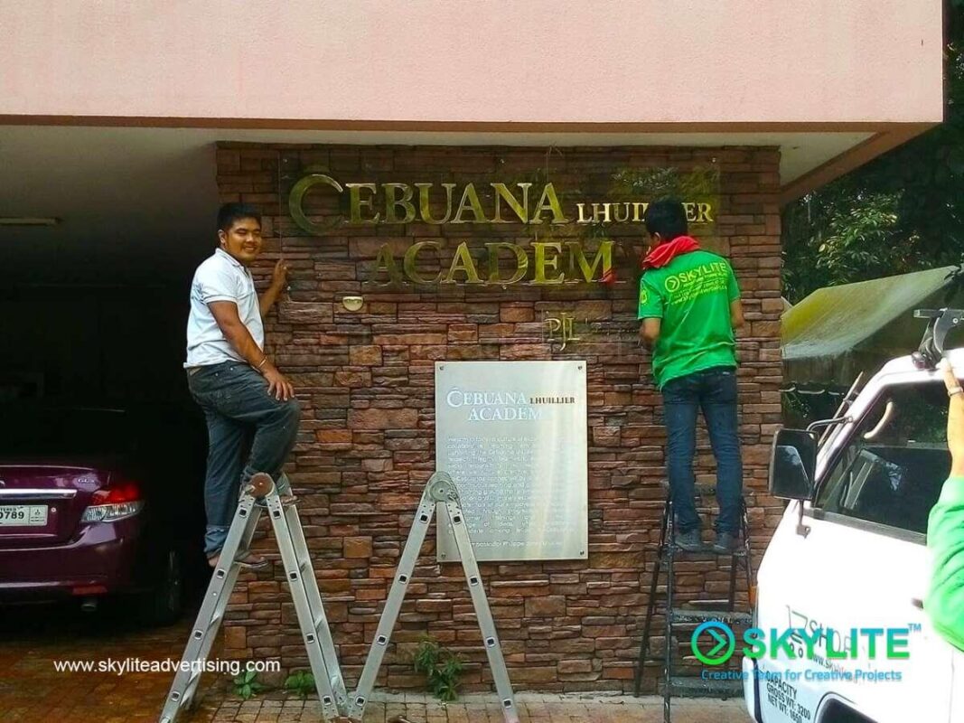 cebuana lhuillier building brass signs branding 2
