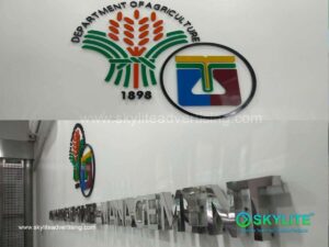 department of agriculture stainless build ip and acrylic laser cut sign 1