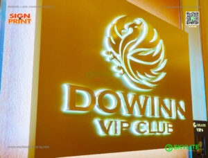 dowinn vip club custom made brass logo signage 02