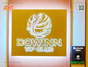 dowinn vip club custom made brass logo signage 03
