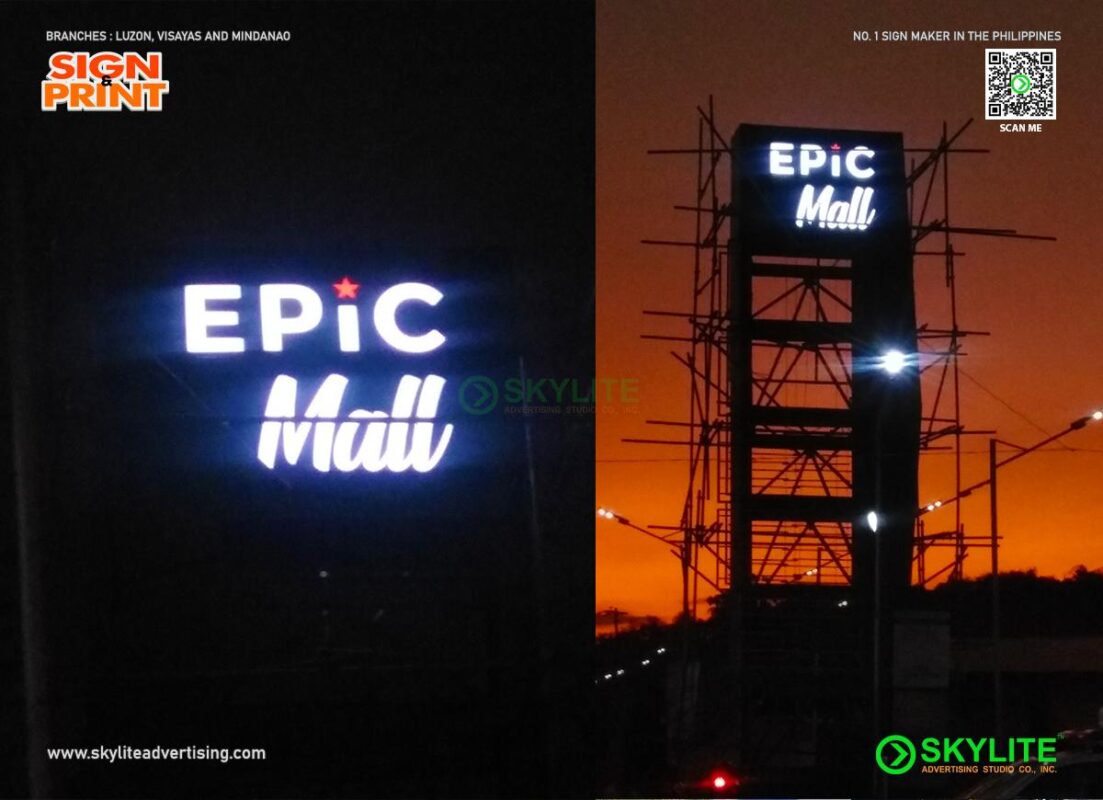 epic mall pylon signage 03