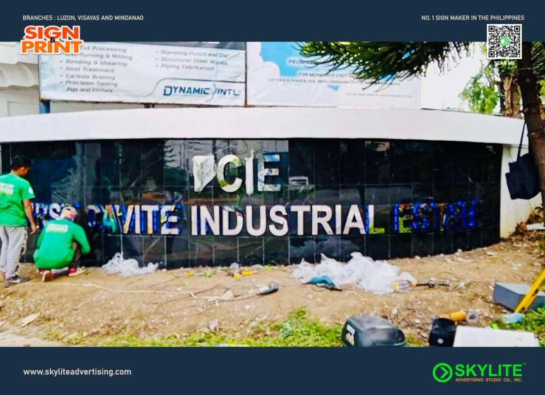 first cavite industrial economic zone stainless backlit sign 01