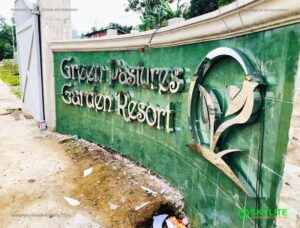 green pastures garden resort stainless backlit sign 01