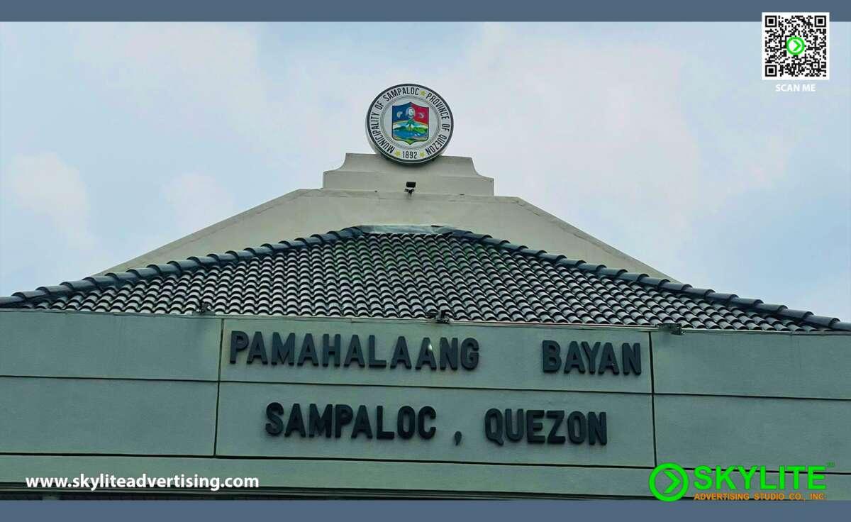municipality of sampaloc province of quezon logo marker etching sign 4