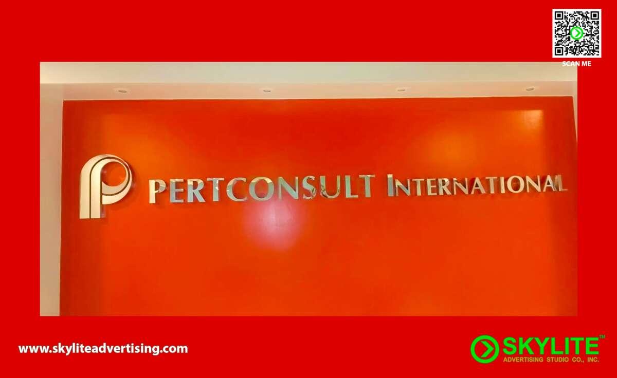 pertconsult international stainless sign 1